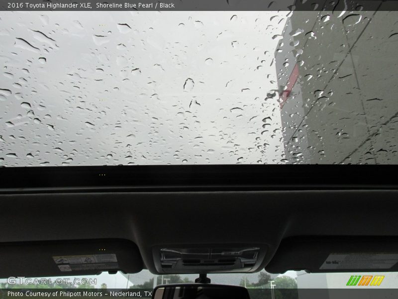 Shoreline Blue Pearl / Black 2016 Toyota Highlander XLE