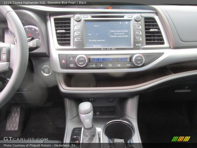 Shoreline Blue Pearl / Black 2016 Toyota Highlander XLE