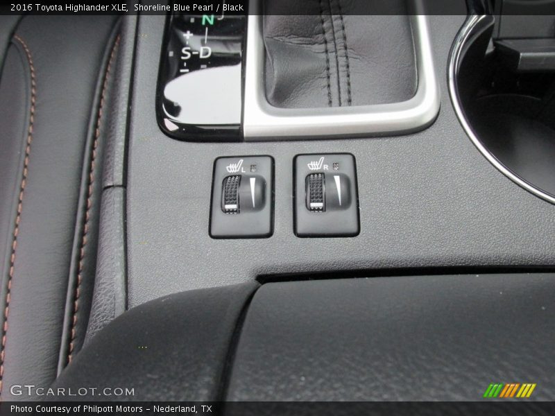 Shoreline Blue Pearl / Black 2016 Toyota Highlander XLE