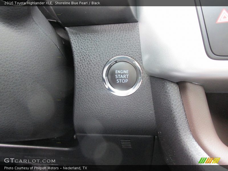 Shoreline Blue Pearl / Black 2016 Toyota Highlander XLE