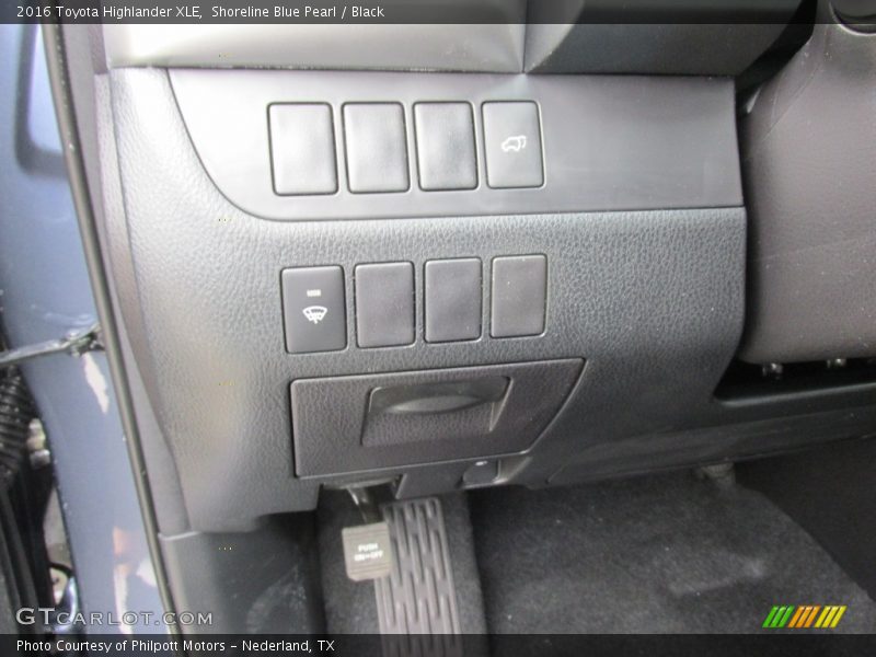 Shoreline Blue Pearl / Black 2016 Toyota Highlander XLE