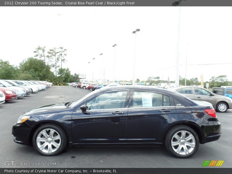 Crystal Blue Pearl Coat / Black/Light Frost 2012 Chrysler 200 Touring Sedan