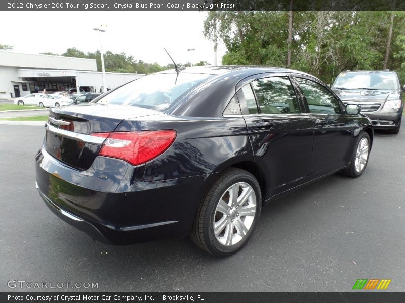 Crystal Blue Pearl Coat / Black/Light Frost 2012 Chrysler 200 Touring Sedan
