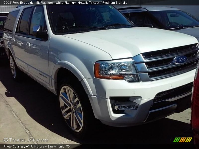 White Platinum Metallic Tricoat / Platinum Brunello 2016 Ford Expedition EL Platinum
