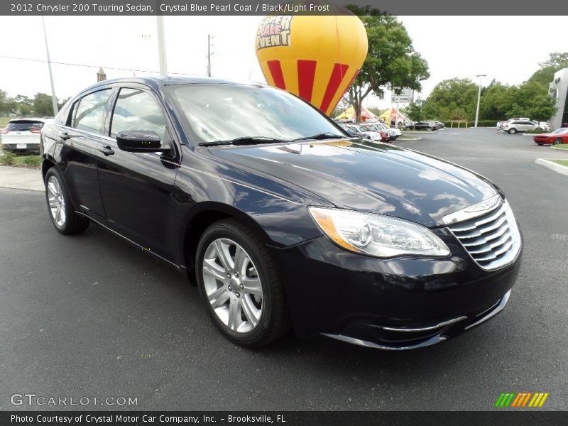 Crystal Blue Pearl Coat / Black/Light Frost 2012 Chrysler 200 Touring Sedan