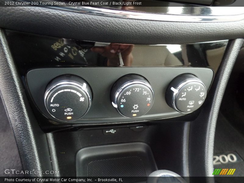 Crystal Blue Pearl Coat / Black/Light Frost 2012 Chrysler 200 Touring Sedan