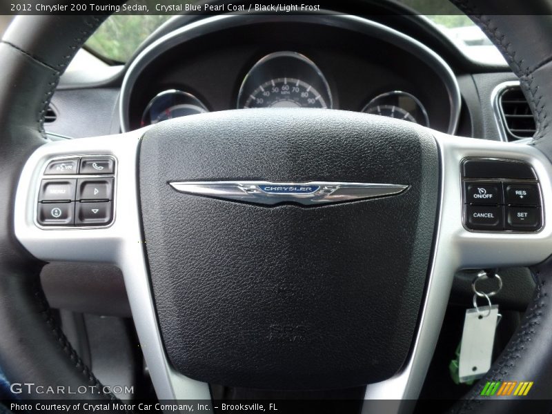 Crystal Blue Pearl Coat / Black/Light Frost 2012 Chrysler 200 Touring Sedan