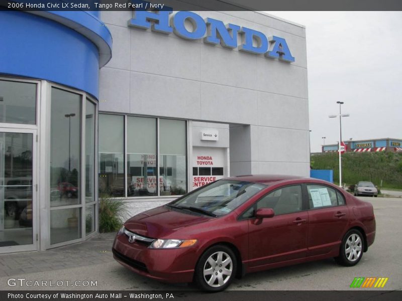Tango Red Pearl / Ivory 2006 Honda Civic LX Sedan