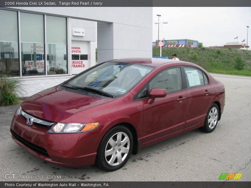 Tango Red Pearl / Ivory 2006 Honda Civic LX Sedan