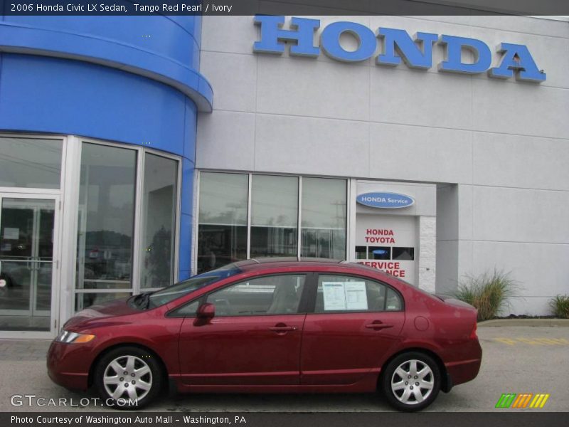 Tango Red Pearl / Ivory 2006 Honda Civic LX Sedan