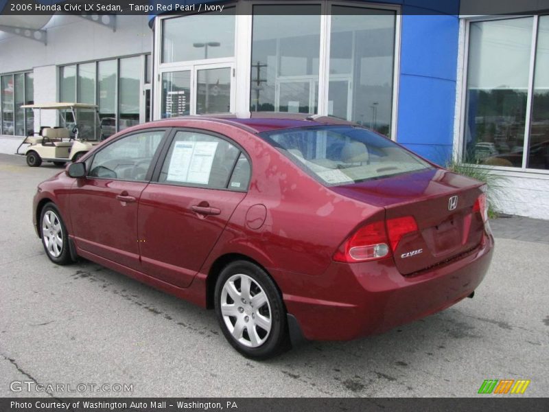 Tango Red Pearl / Ivory 2006 Honda Civic LX Sedan