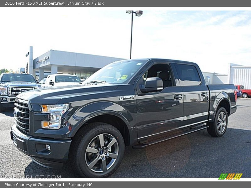 Lithium Gray / Black 2016 Ford F150 XLT SuperCrew