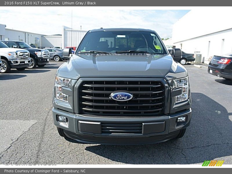 Lithium Gray / Black 2016 Ford F150 XLT SuperCrew