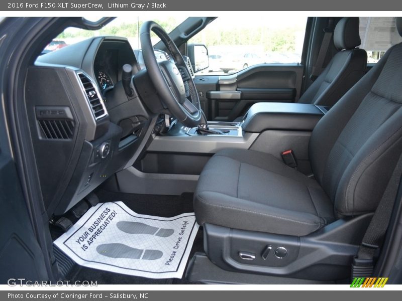 Lithium Gray / Black 2016 Ford F150 XLT SuperCrew