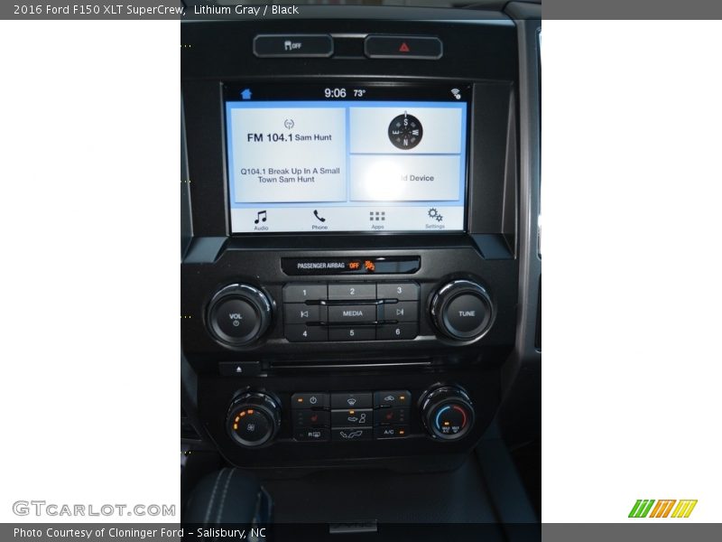 Lithium Gray / Black 2016 Ford F150 XLT SuperCrew