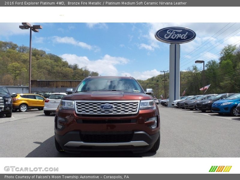 Bronze Fire Metallic / Platinum Medium Soft Ceramic Nirvana Leather 2016 Ford Explorer Platinum 4WD