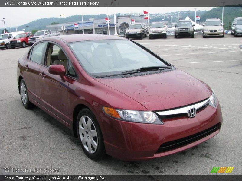 Tango Red Pearl / Ivory 2006 Honda Civic LX Sedan