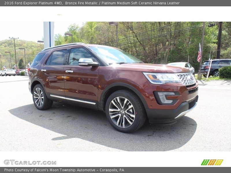 Bronze Fire Metallic / Platinum Medium Soft Ceramic Nirvana Leather 2016 Ford Explorer Platinum 4WD