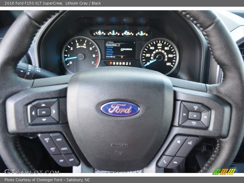 Lithium Gray / Black 2016 Ford F150 XLT SuperCrew