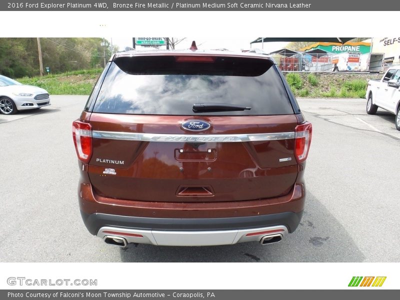 Bronze Fire Metallic / Platinum Medium Soft Ceramic Nirvana Leather 2016 Ford Explorer Platinum 4WD
