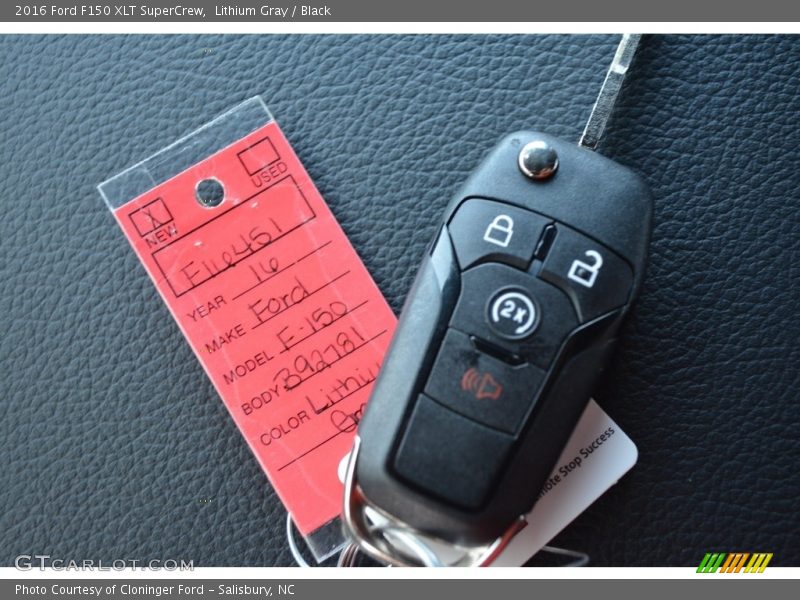 Lithium Gray / Black 2016 Ford F150 XLT SuperCrew