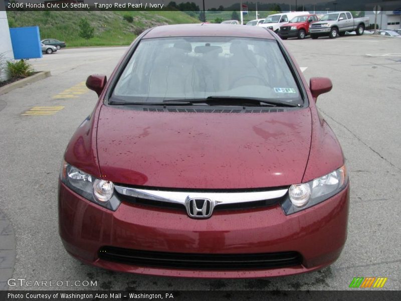 Tango Red Pearl / Ivory 2006 Honda Civic LX Sedan
