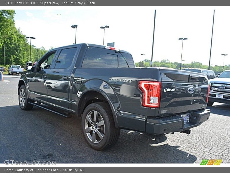 Lithium Gray / Black 2016 Ford F150 XLT SuperCrew