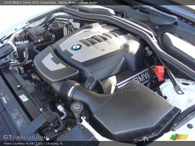 Alpine White / Cream Beige 2008 BMW 6 Series 650i Convertible