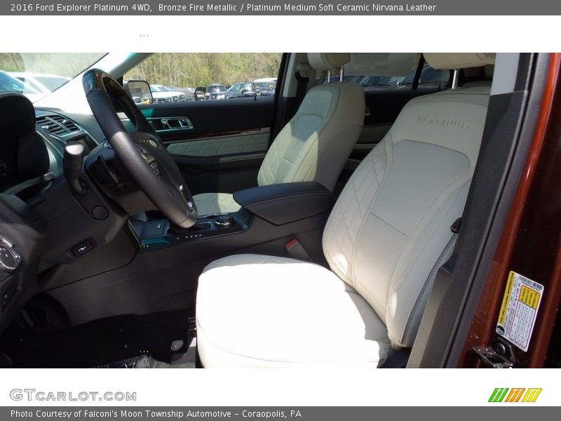 Bronze Fire Metallic / Platinum Medium Soft Ceramic Nirvana Leather 2016 Ford Explorer Platinum 4WD