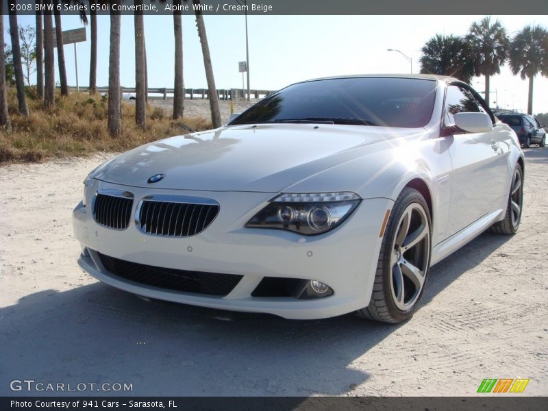 Alpine White / Cream Beige 2008 BMW 6 Series 650i Convertible