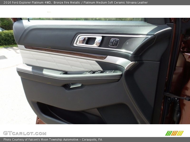Bronze Fire Metallic / Platinum Medium Soft Ceramic Nirvana Leather 2016 Ford Explorer Platinum 4WD