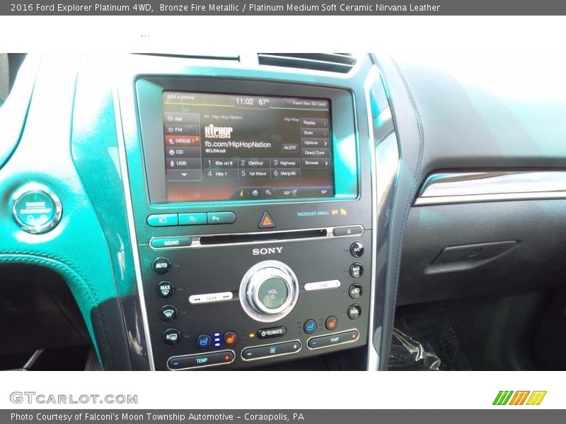 Bronze Fire Metallic / Platinum Medium Soft Ceramic Nirvana Leather 2016 Ford Explorer Platinum 4WD