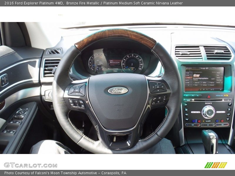 Bronze Fire Metallic / Platinum Medium Soft Ceramic Nirvana Leather 2016 Ford Explorer Platinum 4WD