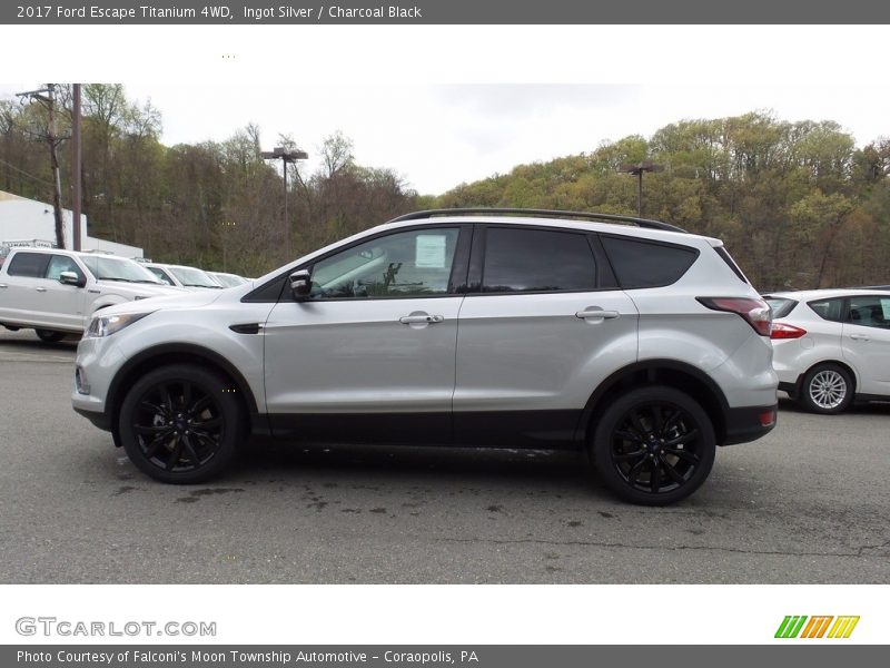 Ingot Silver / Charcoal Black 2017 Ford Escape Titanium 4WD