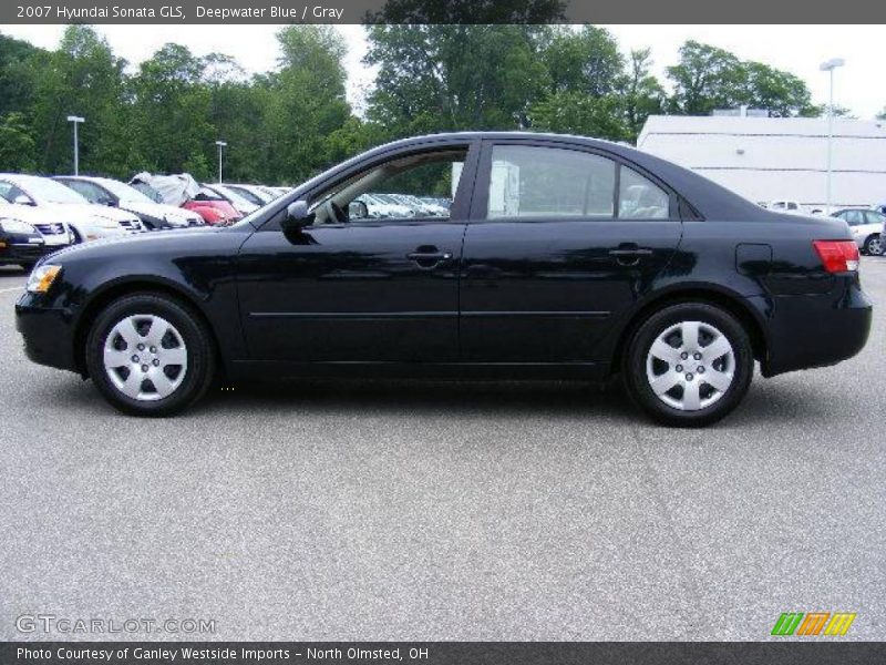 Deepwater Blue / Gray 2007 Hyundai Sonata GLS
