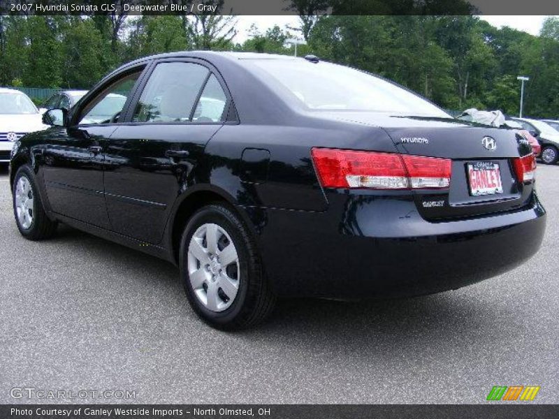 Deepwater Blue / Gray 2007 Hyundai Sonata GLS