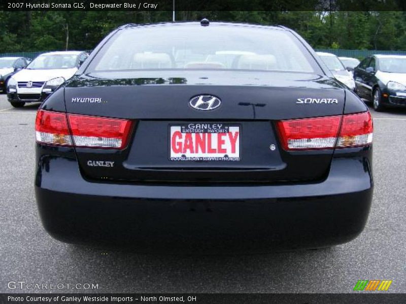 Deepwater Blue / Gray 2007 Hyundai Sonata GLS