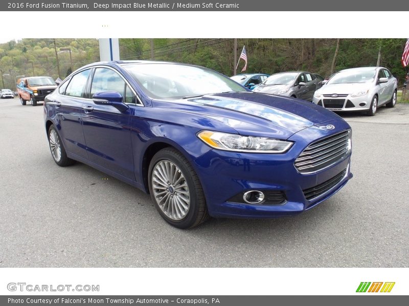 Deep Impact Blue Metallic / Medium Soft Ceramic 2016 Ford Fusion Titanium