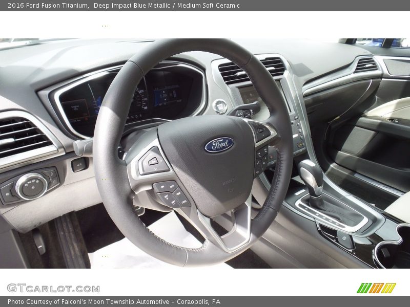 Deep Impact Blue Metallic / Medium Soft Ceramic 2016 Ford Fusion Titanium