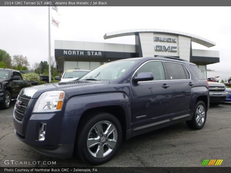 Atlantis Blue Metallic / Jet Black 2014 GMC Terrain SLT AWD