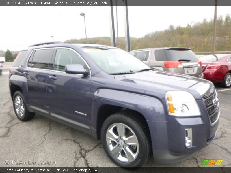Atlantis Blue Metallic / Jet Black 2014 GMC Terrain SLT AWD