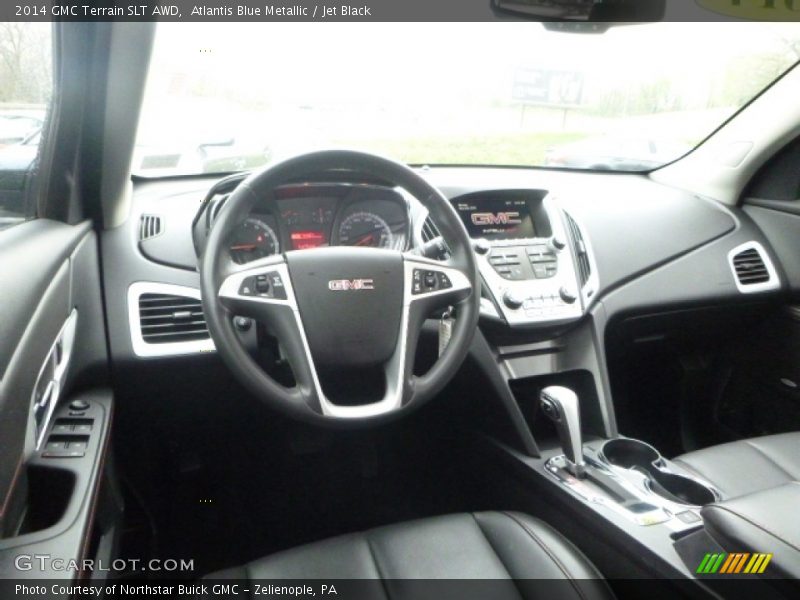 Atlantis Blue Metallic / Jet Black 2014 GMC Terrain SLT AWD