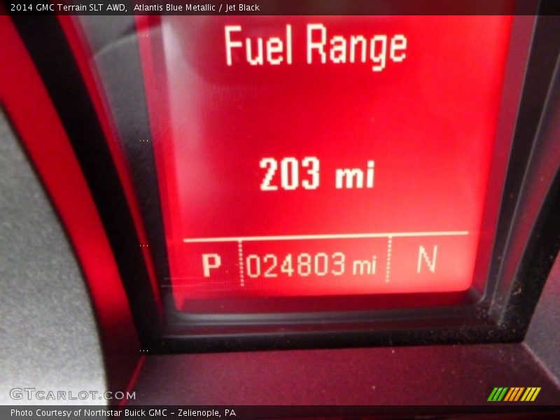 Atlantis Blue Metallic / Jet Black 2014 GMC Terrain SLT AWD