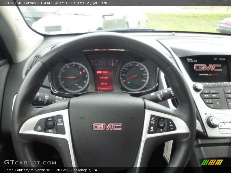 Atlantis Blue Metallic / Jet Black 2014 GMC Terrain SLT AWD