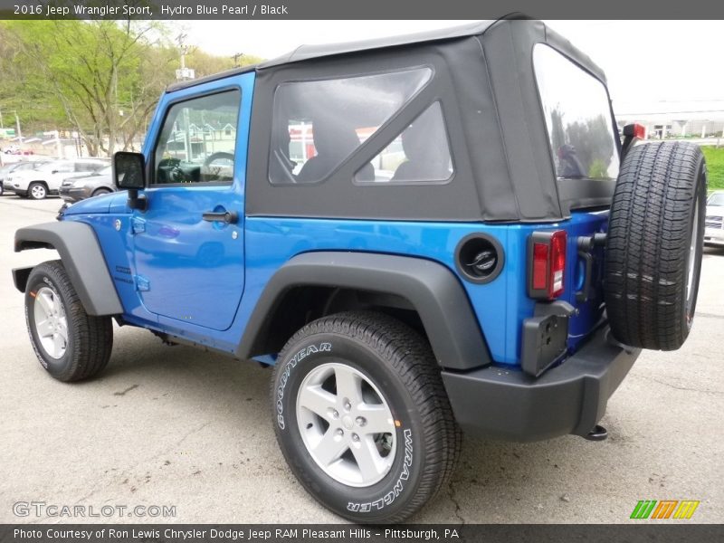 Hydro Blue Pearl / Black 2016 Jeep Wrangler Sport