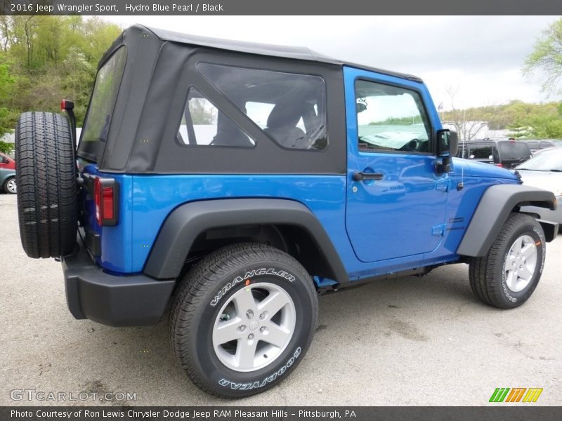 Hydro Blue Pearl / Black 2016 Jeep Wrangler Sport