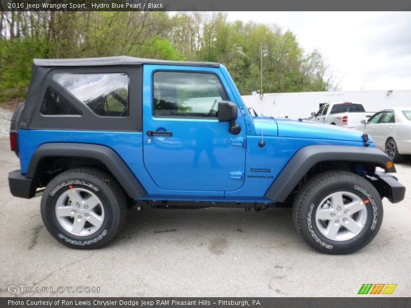 Hydro Blue Pearl / Black 2016 Jeep Wrangler Sport