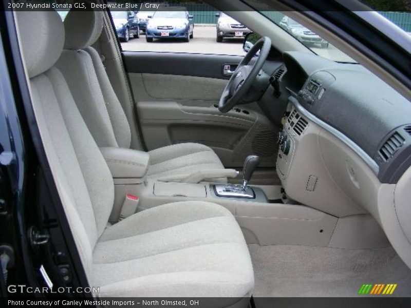 Deepwater Blue / Gray 2007 Hyundai Sonata GLS