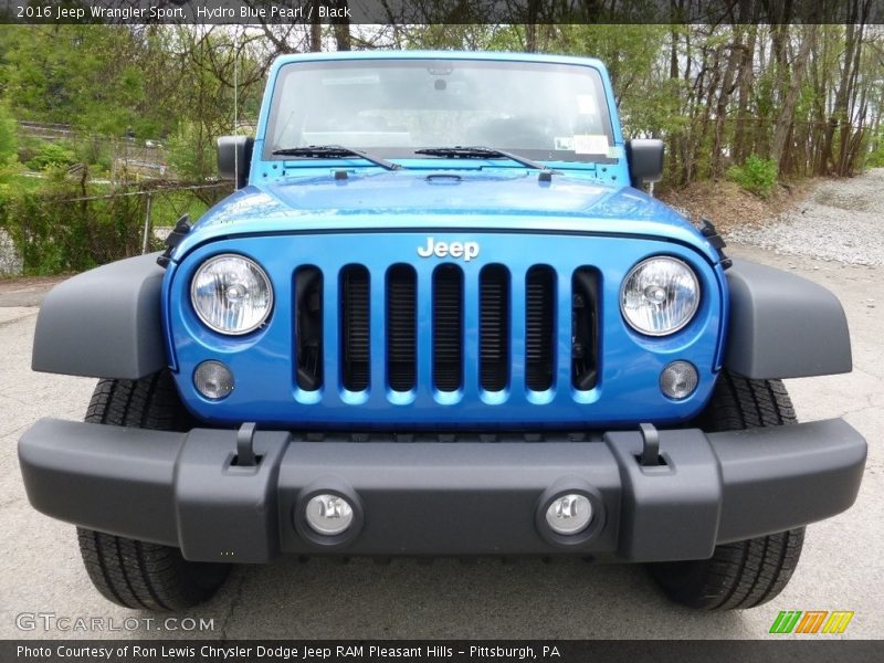 Hydro Blue Pearl / Black 2016 Jeep Wrangler Sport