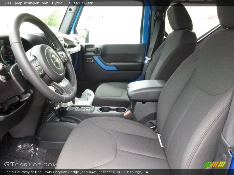 Hydro Blue Pearl / Black 2016 Jeep Wrangler Sport